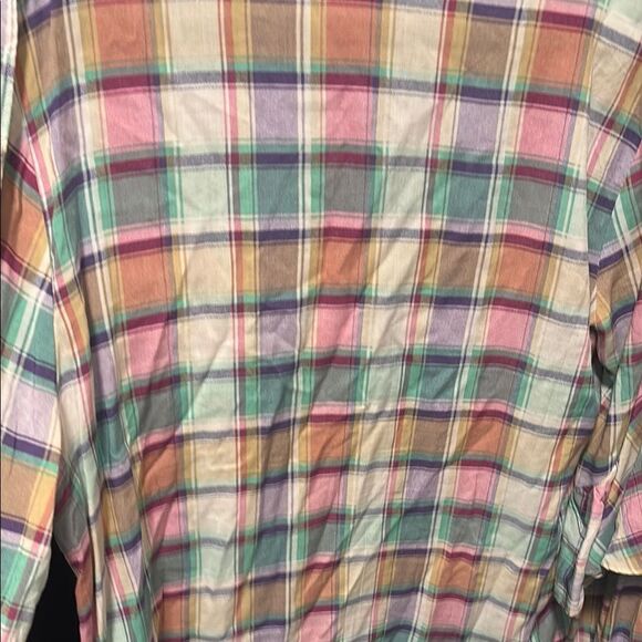 Vici spring plaid blouse- small - 🆕 Colorful Plaid Ruffle Blouse 👚 - Picture 6 of 6